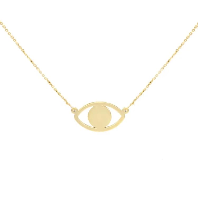 Daily Wearing Gold Plated Stainless Steel High Quality Simple Devil Eye Necklace Ladies Pendant Necklaces
