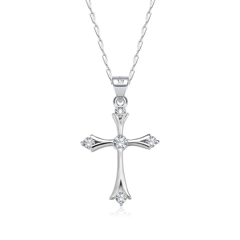 Best Sale 2018 Vvs American Cross Artificial Diamond Jewelry Necklace For Valentin’s Day Gift Cross Necklace