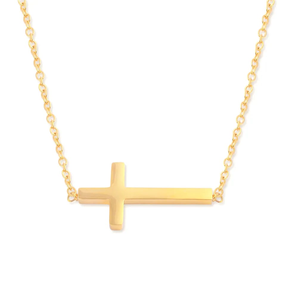 Horizontal Cross Pendant Necklace Jewelry Cross Necklace