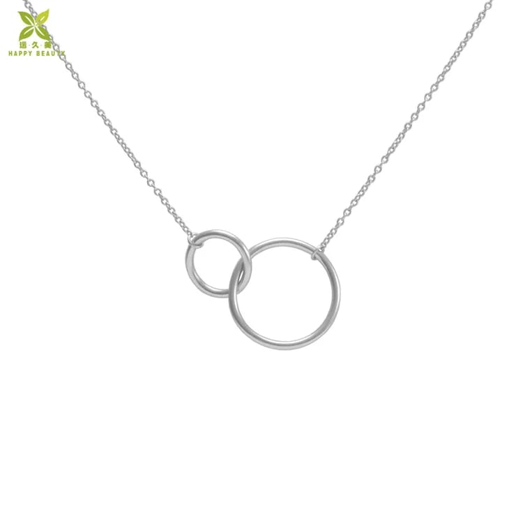 Double Circle Necklace Mother Daughter Generation Interlocking Pendant Necklace Pendant Necklaces