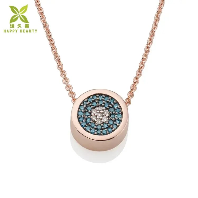 Turkish Evil Eye Jewelry Charm Diamond Necklace Pendant Necklaces