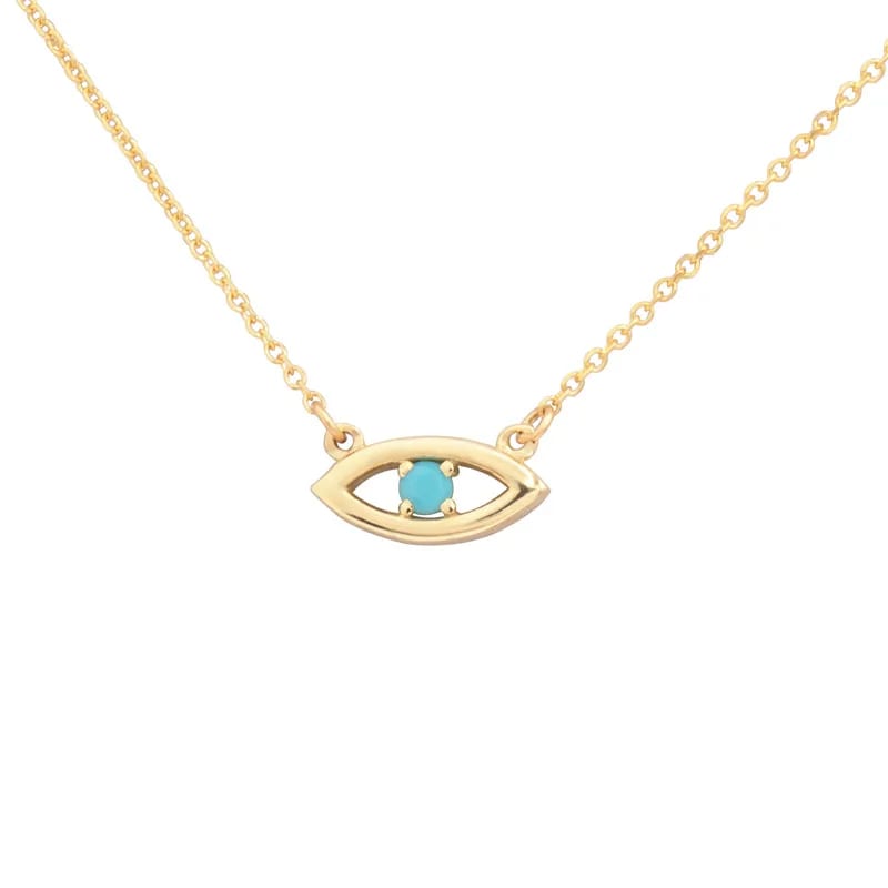 Best Selling Turkish Turquoise Eye Pendant Necklace Gift For Girls Pendant Necklaces