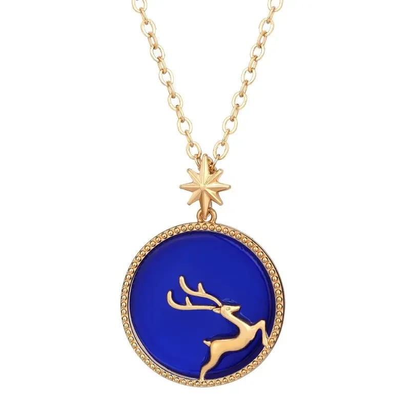 New Design Hot Selling Custom Made Charms Wholesale Cheap Brass Long Deer Or Wolf Pendant Necklace With Stone For Men And Boys Pendant Necklaces