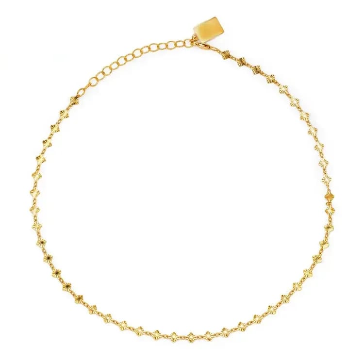 22k Gold Plating Jewelry Big Round Pendant Choker Necklace For Women Chokers and Collars