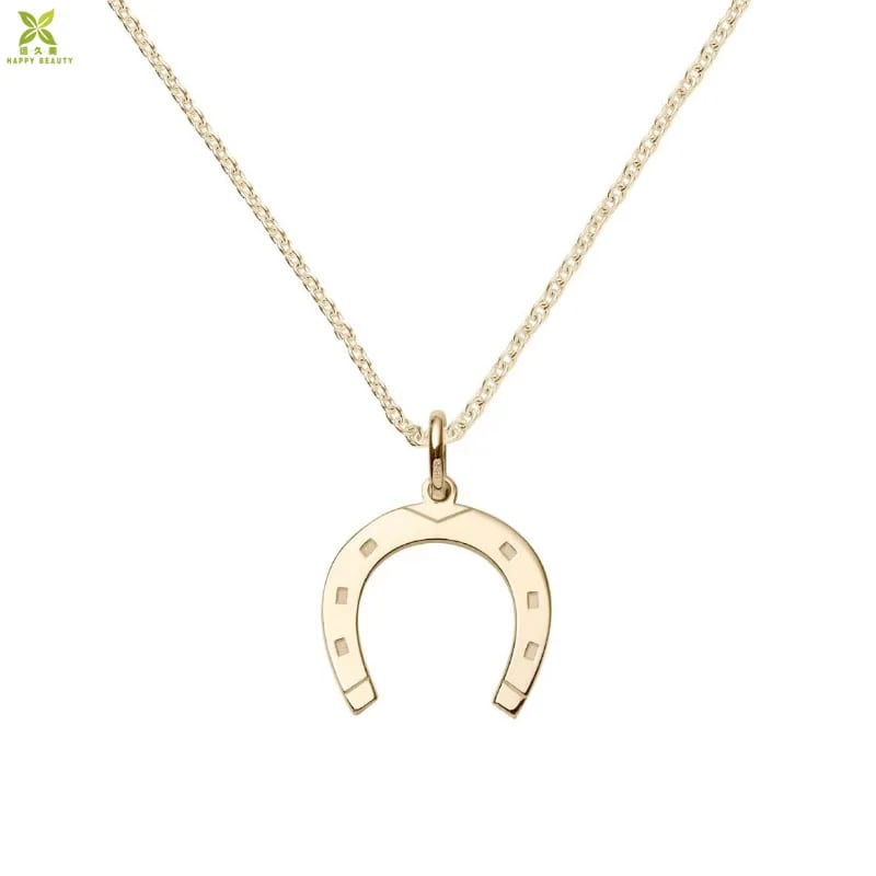 Custom 925 Silver Gold Plated SXS Horse Shoe Pendant Necklace Pendant Necklaces