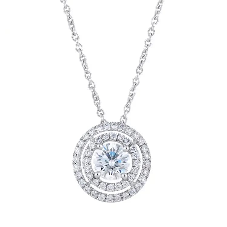 925 Sterling Silver Moissanite Pendant Necklace Fashion Dainty Charm Necklace Pendant Necklaces