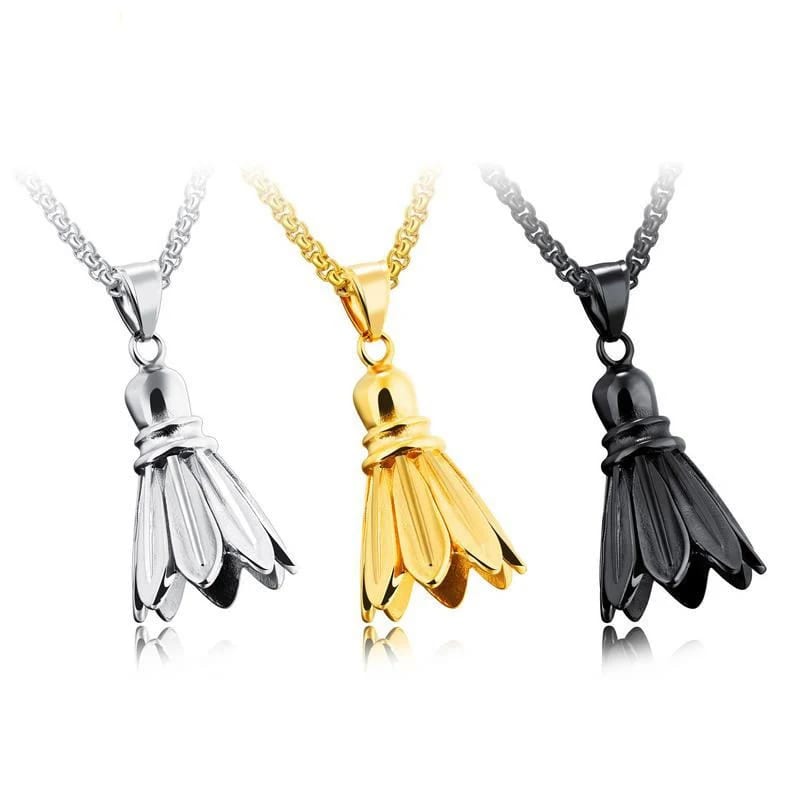 Fashion Jewelry Shuttlecock Pendant Necklace Fitness Sports Accessories Pendant Necklaces