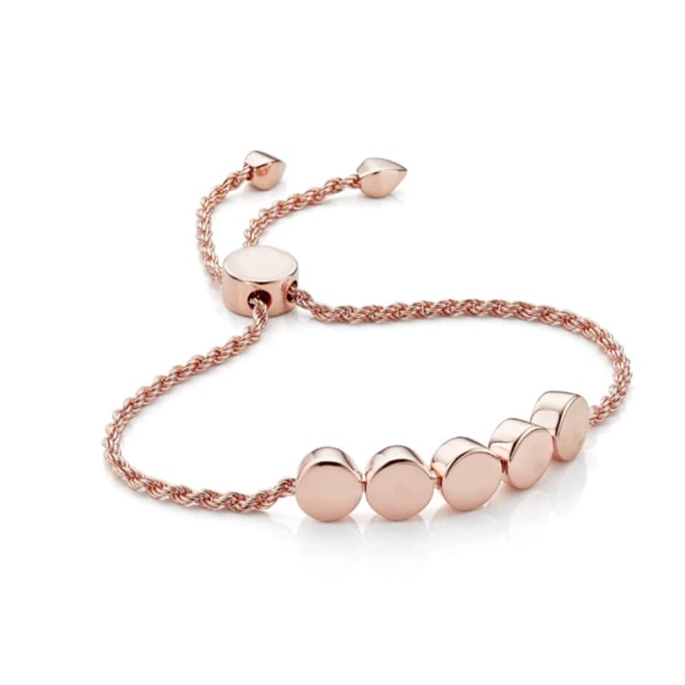 Custom Linear Bead Friendship Chain Bracelet Brass Material With Gold Silver Rose Gold Plated Color Bracelet