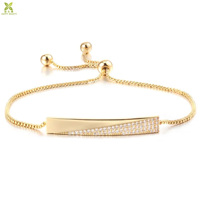 Fashion Cz Bar Bracelet For Woman Chain Adjustable Bracelet Bracelet