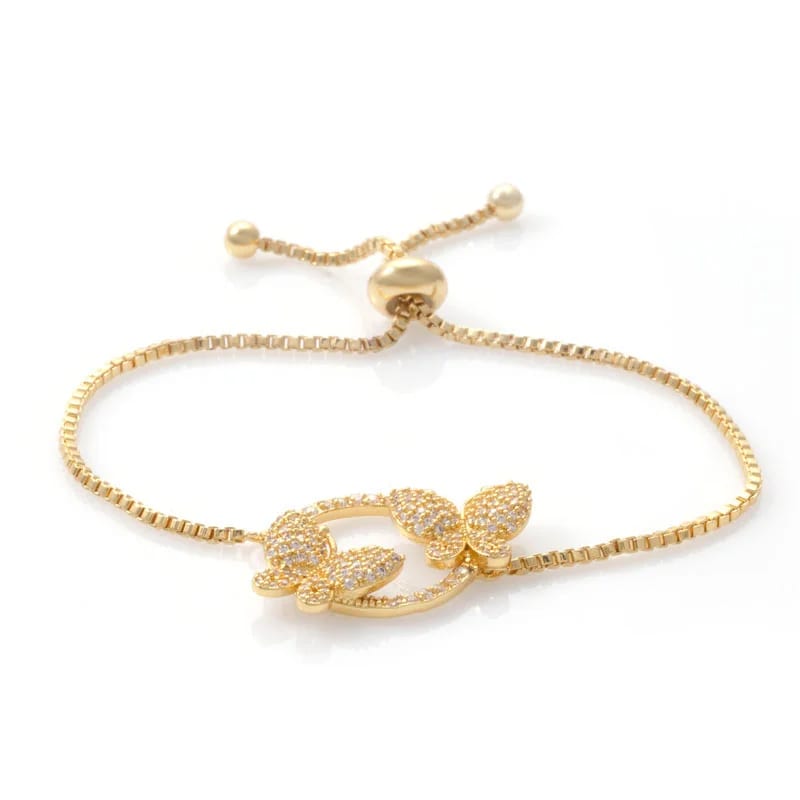 Guangzhou China Fashion Adjustable Size 925 Sterling Silver Bracelet With Butterfly Shape Bracelet