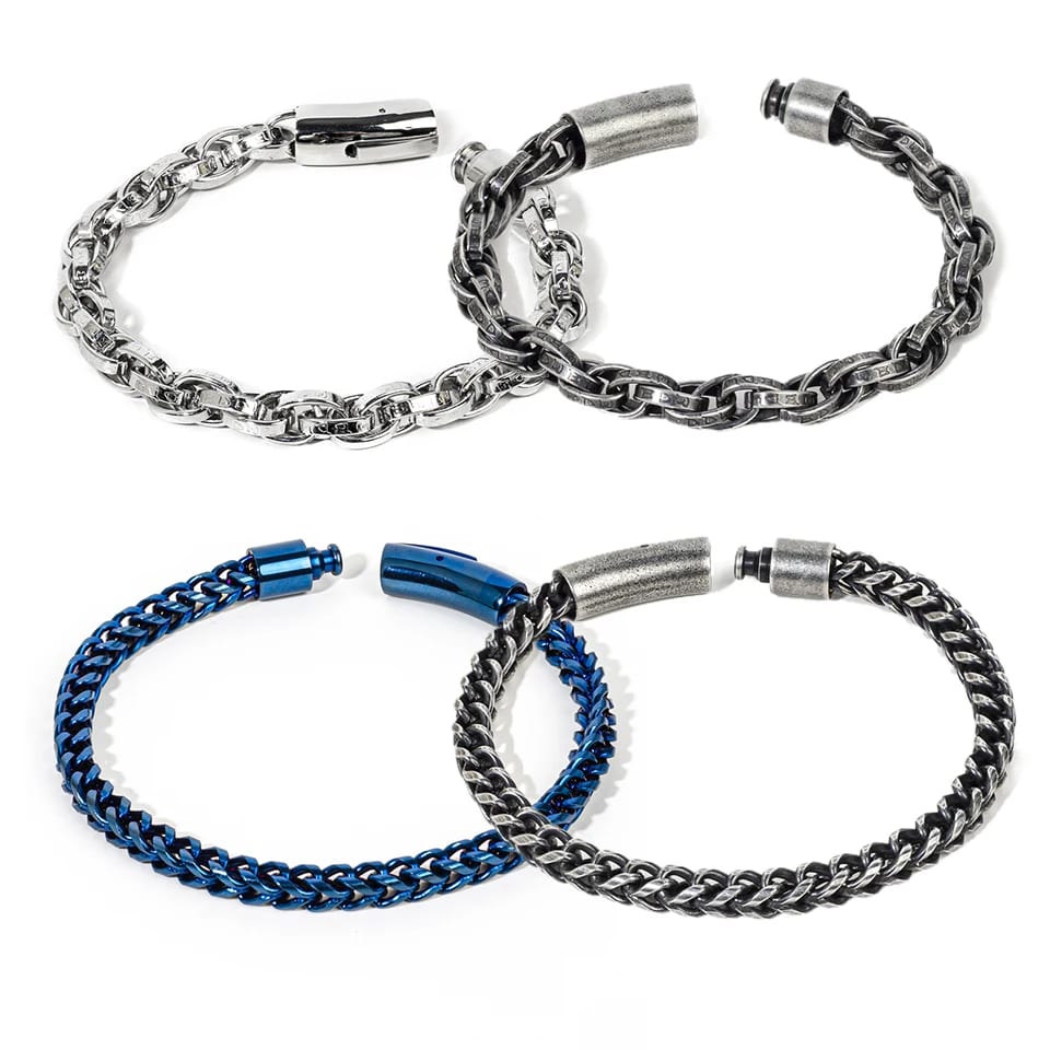 Custom Hip-hop Retro Stainless Steel Men’s Bracelet Multiple Color Choices Bracelet