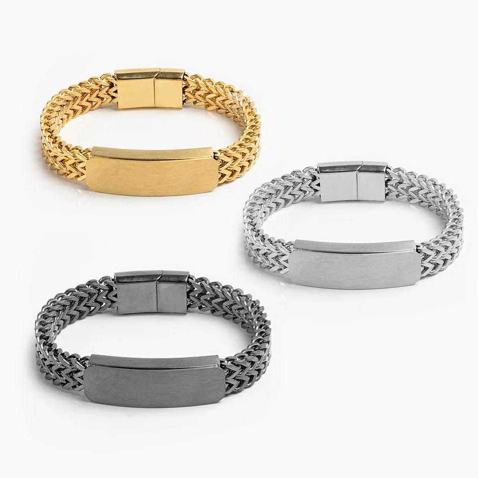 Custom High Quality Gold Plated Stainless Steel Bracelet Jwewlry For Man Bracelet