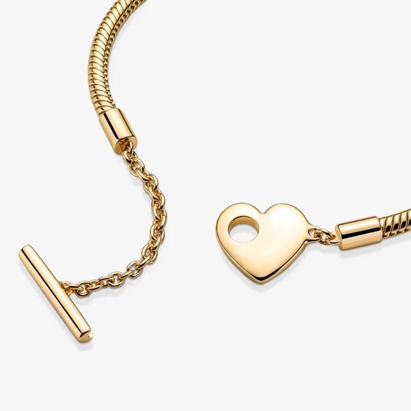 Wholesale Dainty Custom High Quality Heart Snake Chain Bracelet Jewelry Bracelet