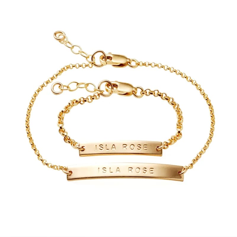 New Sweet Family Mama And Baby Bracelet Stainless Steel Bracelet With Logo Bracelet