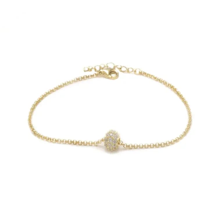 Adjustable 925 Sterling Silver Gold Thin Chain Bracelet Bracelet
