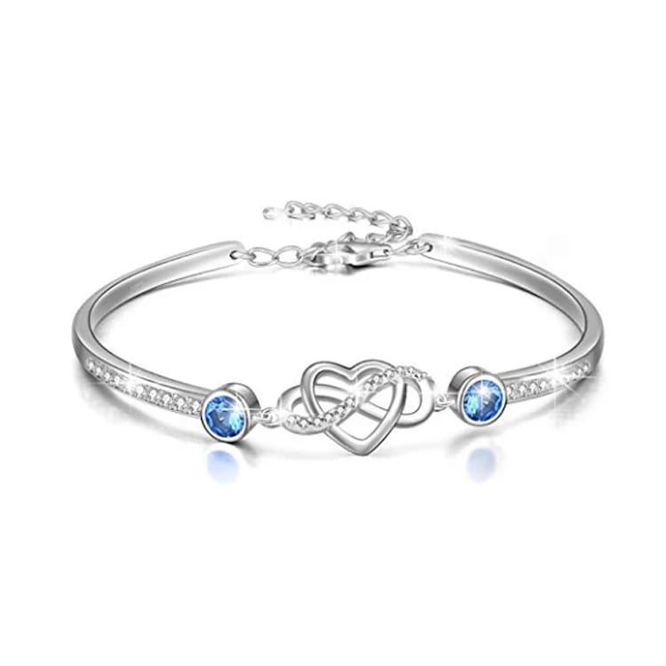 Heart & Infinity Charm Fashion Jewelry Chain Link Bracelet Women Jewelry Bracelet