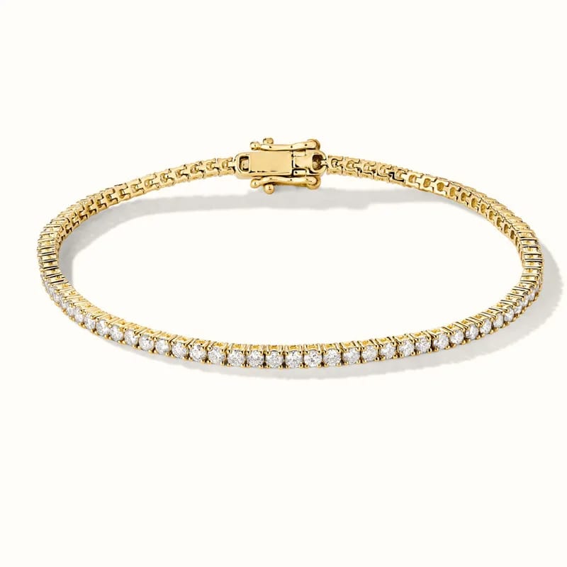 Classic 18k Gold Plated 5a Cubic Zirconia Stacking Tennis Bracelet Jewelry Women Bracelet