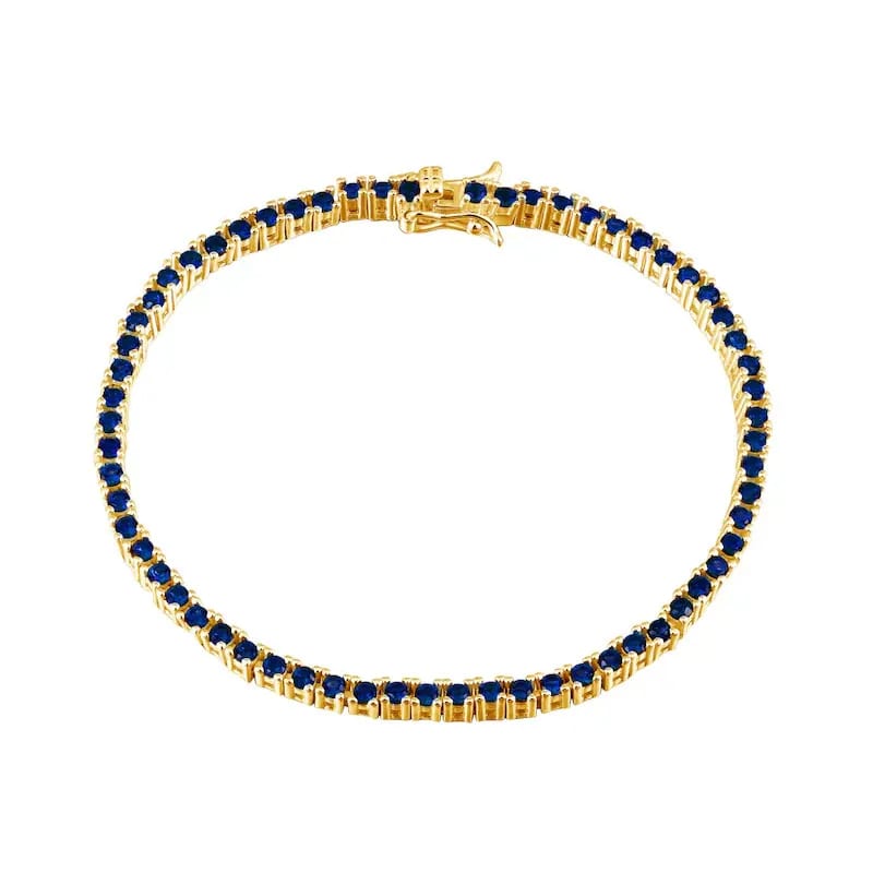 Factory Custom S925 Sterling Silver Statement Colored Cubic Zirconia Tennis Bracelet Jewelry Women Bracelet
