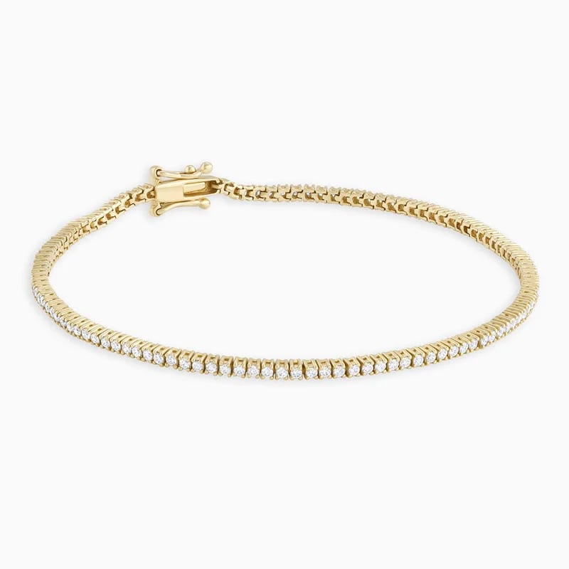 Custom Luxury Fine Jewelry 925 Silver Diamond Tennis Chain 18k Gold Cubic Zirconia Tennis Bracelet Women Bracelet