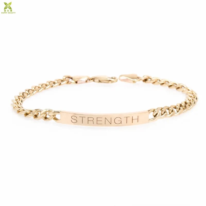 SXS JEWELRY Metal Plate Identify Custom Stainless Steel Engraved Tags Blank Bracelet Bracelet
