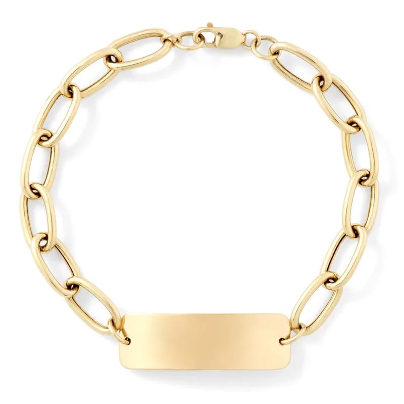 Wholesale Custom Name Letter Personalized Engravable Curved Bar Blank Logo Id Bracelet Stainless Steel Bracelet Jewelry Women Bracelet