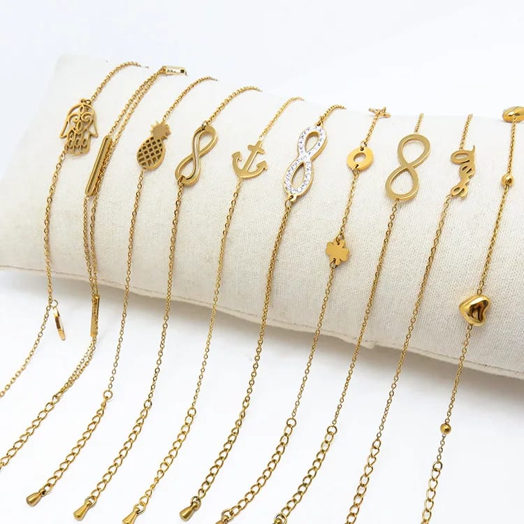 Minimalist Multiple Styles Charm Bracelet Stainless Steel Women’s Jewelry Bracelet