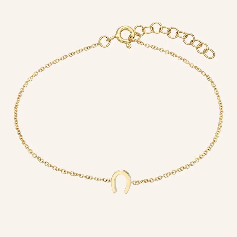 Wholesale Fashion Custom 925 Sterling Silver 18k Gold Plated Horseshoe Bracelet Women Jewelry Bracelet