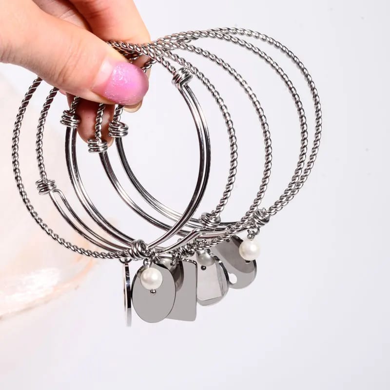 Wholesale Adjustable Expandable Wire Bangle Bracelet Stainless Steel Charm Bangles Bracelet Jewelry For Women Bracelet