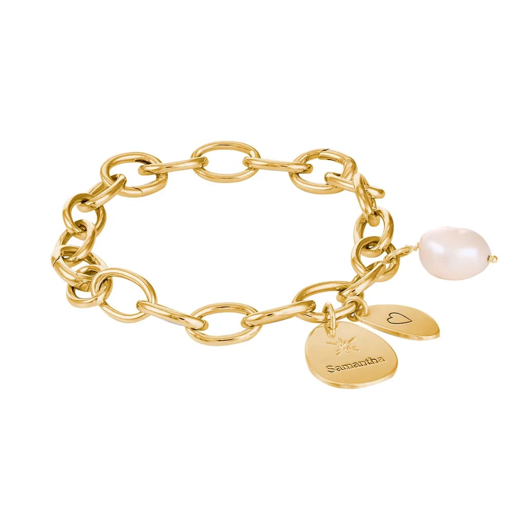 Handmade Customized Pearl Bracelet Women Pearls Trendy Engrave Jewelry Bracelet