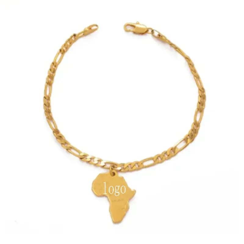 Dainty Fashion Stainless Steel Map Bracelet & Bangles Jewelry Bracelet