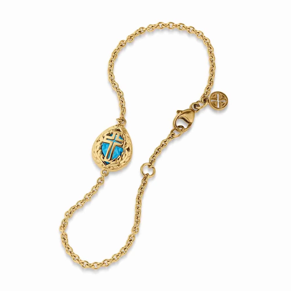 High Quality Classic Elegant Gold Plate Stone Chain Bracelet Women Jewelry Bracelet