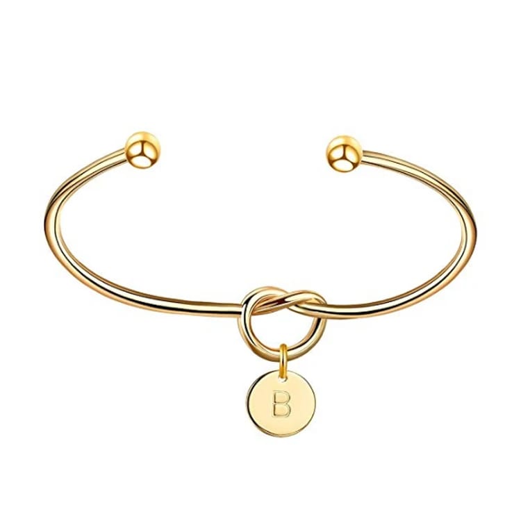 Engraved 26 Letter Charm Bracelet Cuff Bracelet For Kids Bracelet