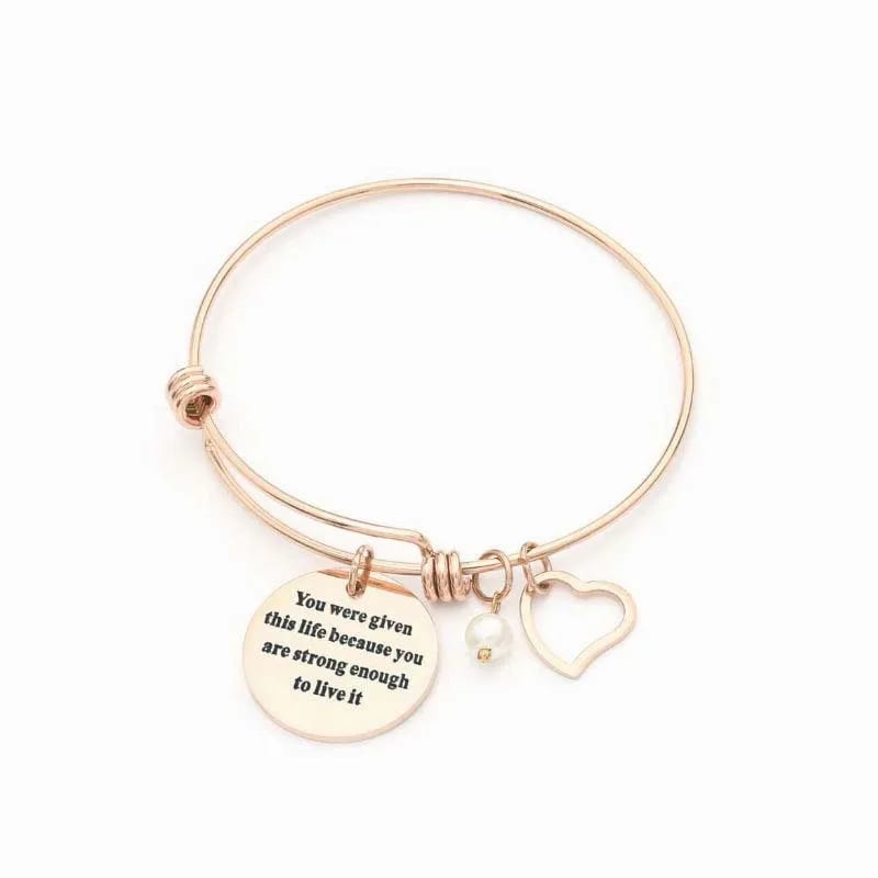Inspirational Jewelry Custom Charm Bangle Expandable Adjustable Wire Bangle Bracelet Charm For Making Jewelry Bracelet