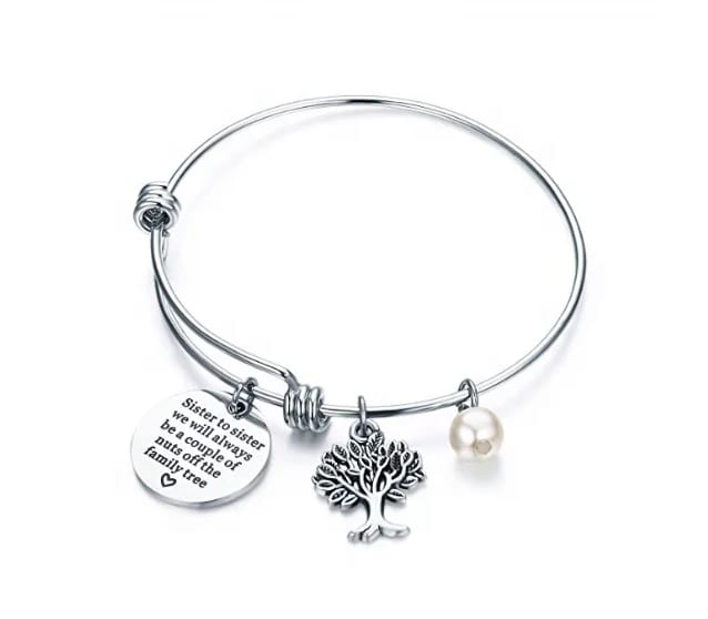Custom Antique 925 Sterling Silver Charm Bracelet,Words Animal Tree Adjustable Bracelet For Girl Bracelet