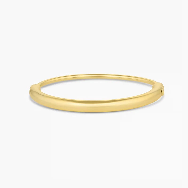 Classic Bold Design Minimalist Blank Stacking Bracelet 18k Gold Plated Brass Bangle Bracelet For Women Bracelet