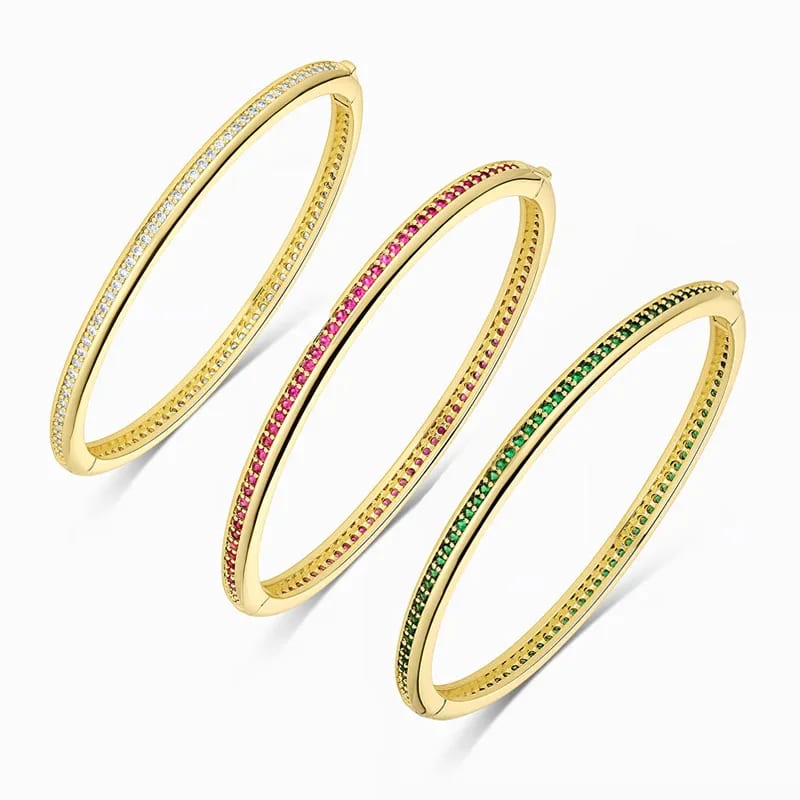 New Design Zircon Shimmer Cuff Classic 18k Gold Plated Cz Cuff Bangle Bracelet For Women Fashion Jewelry Bracelet