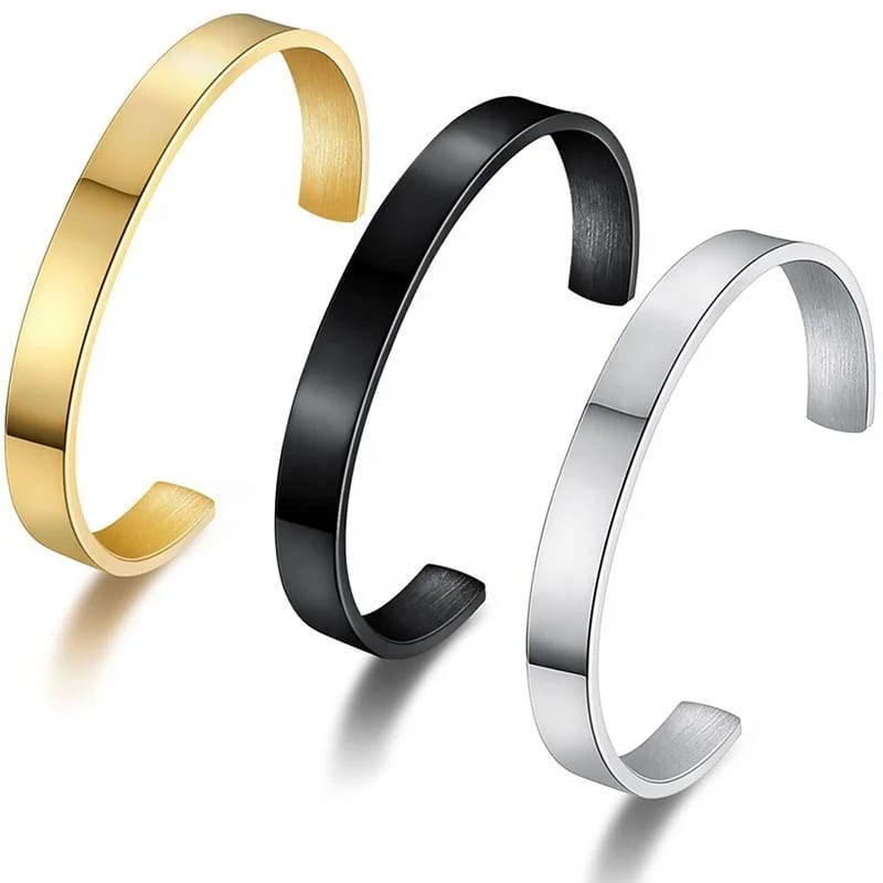 Wholesale Custom Engrave Stainless Steel Expandable Open Cuff Bangle Bracelet Supplier Bracelet