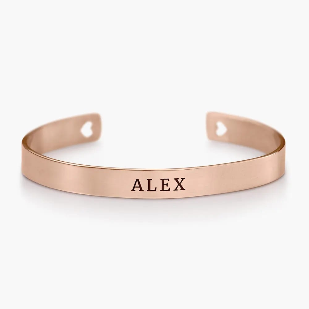 Fashion Custom Stainless Steel Letter Cuff Bangle Personality Engrave Bangle Bracelet