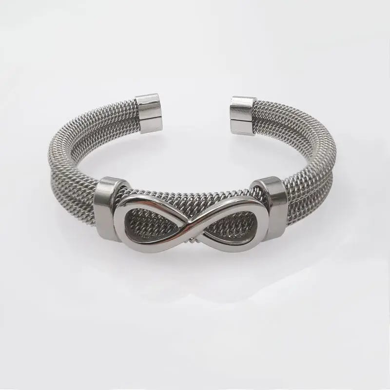 Best Design Mens Stainless Steel Polished Silver Color Waterproof Hypoallergenic Cuff Bracelet Bracelet