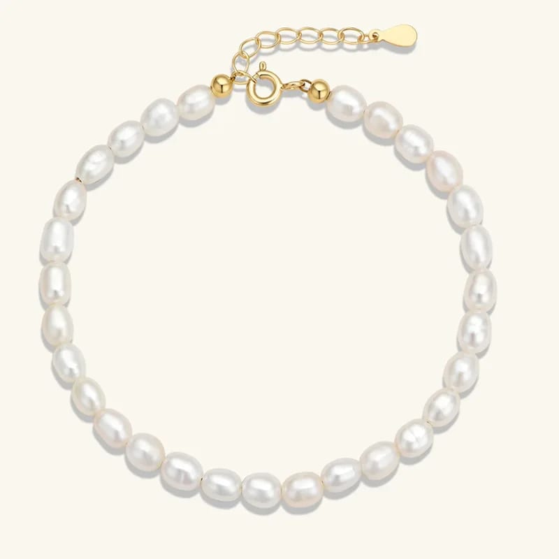 Wholesale Natural Freshwater Pearl Bracelet 18k Gold Plated 925 Sterling Silver Fine Jewelry Bracelets For Women Bracelet