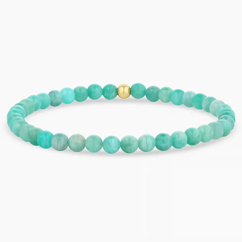 New Arrival 18k Gold Plated Minimalist Natural Gemstone Beads Bracelet Custom Women Fashion Boho Rainbow Beaded Bracelet Bracelet