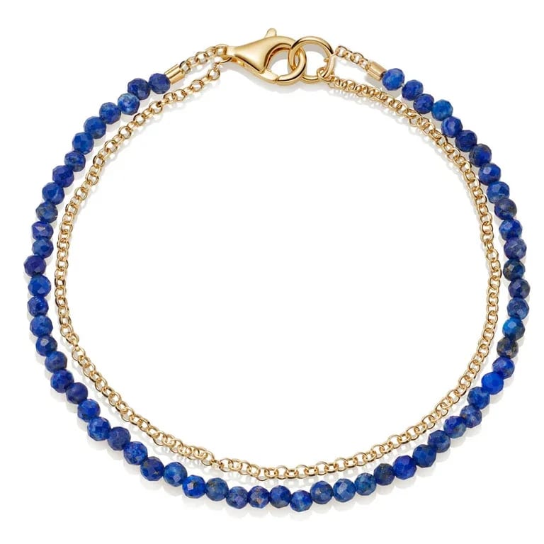 High Quality Wholesale Custom 18k Gold Plated Natural Stone Beads Gemstone Beaded Bracelets For Women Jewelry Bracelet