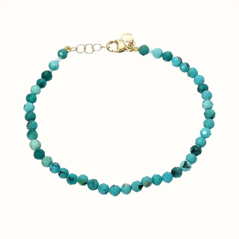 Wholesale Custom 3-4mm Natural Stone Turquoise Malachite Blue Lapis Beaded Bracelet For Women Bracelet