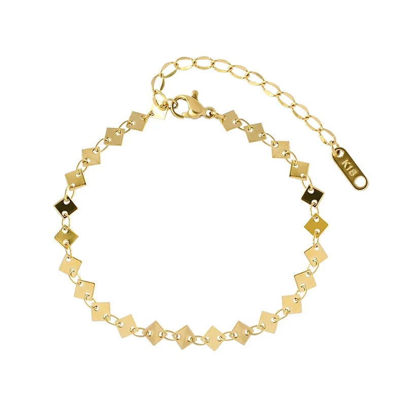 Wholesaler Geometric Square Bracelet Waterproof And Allergy Proof Rhombic Charm Bracelets Bracelet