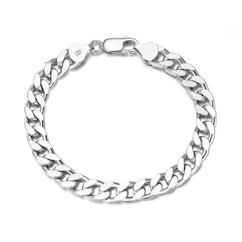 Wholesale 925 Sterling Silver Bracelet Cuban Link Bracelet Classical Jewelry Bracelet