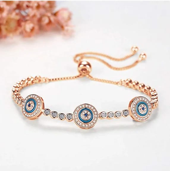 2019 Fashion Strange Eye Rose Gold Bracelet Gold Plated Adjustable Chain Bracelet Bracelet