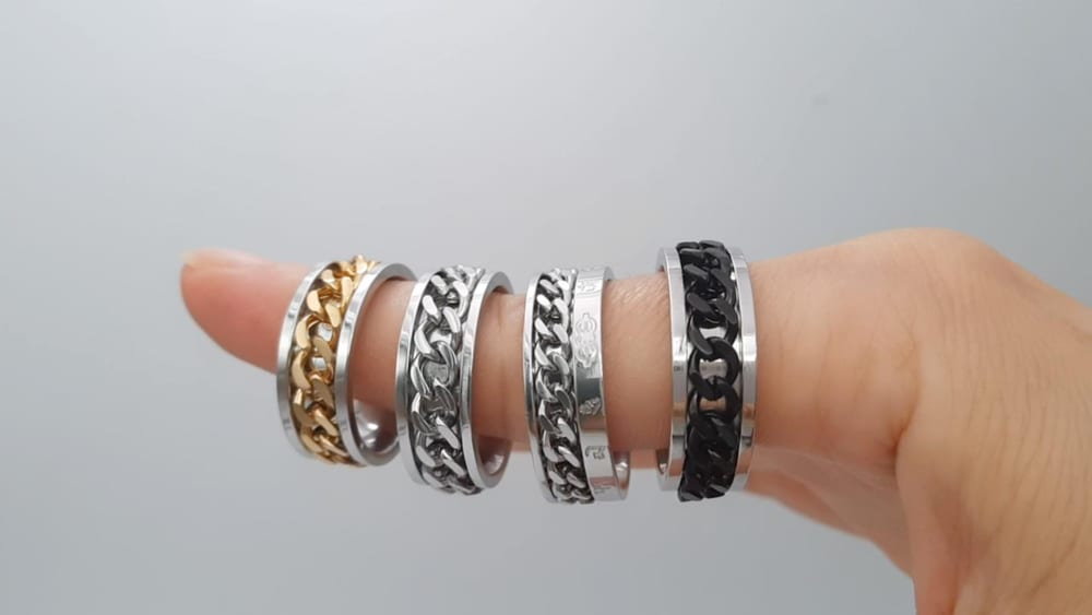 Quality Custom Men’s Stainless Steel Decompression Ring Manufacturer