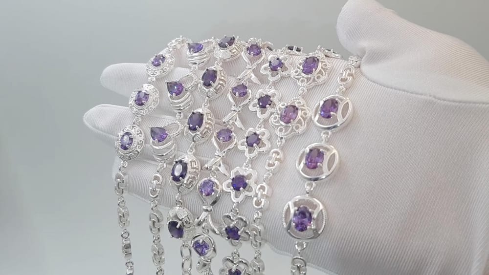 Silver Plated Zircon Bracelet Fashion Chain Bracelet For Women
