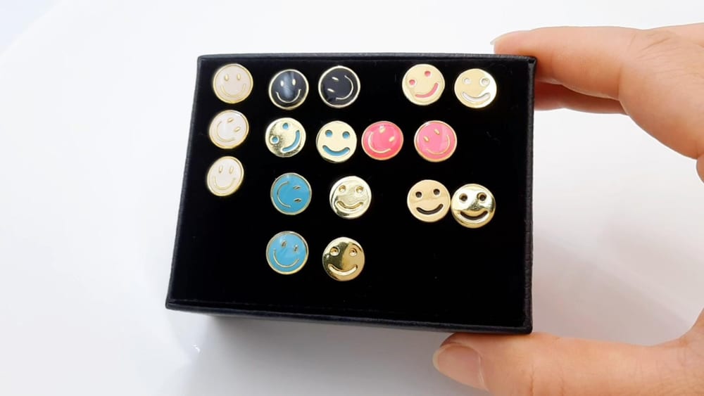 High Quality Enamel Stud Earrings Collection