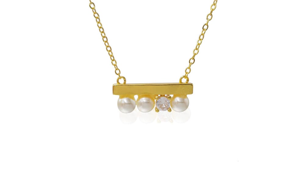 18K Gold Pearl Pendant Necklace